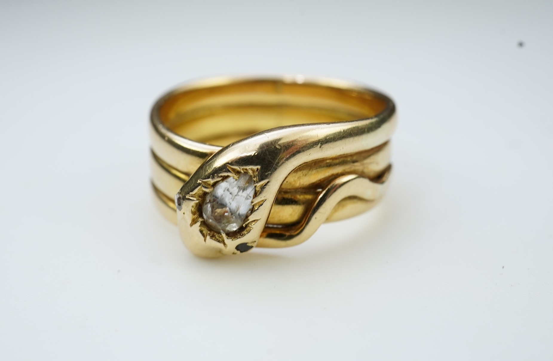 A Victorian gold ring, circa 1876